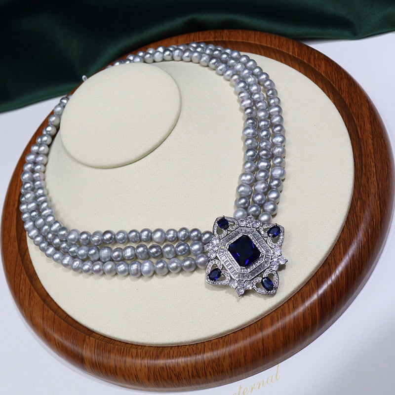 Freshwater Pearl Necklace, Bracelet Set 7-8mm