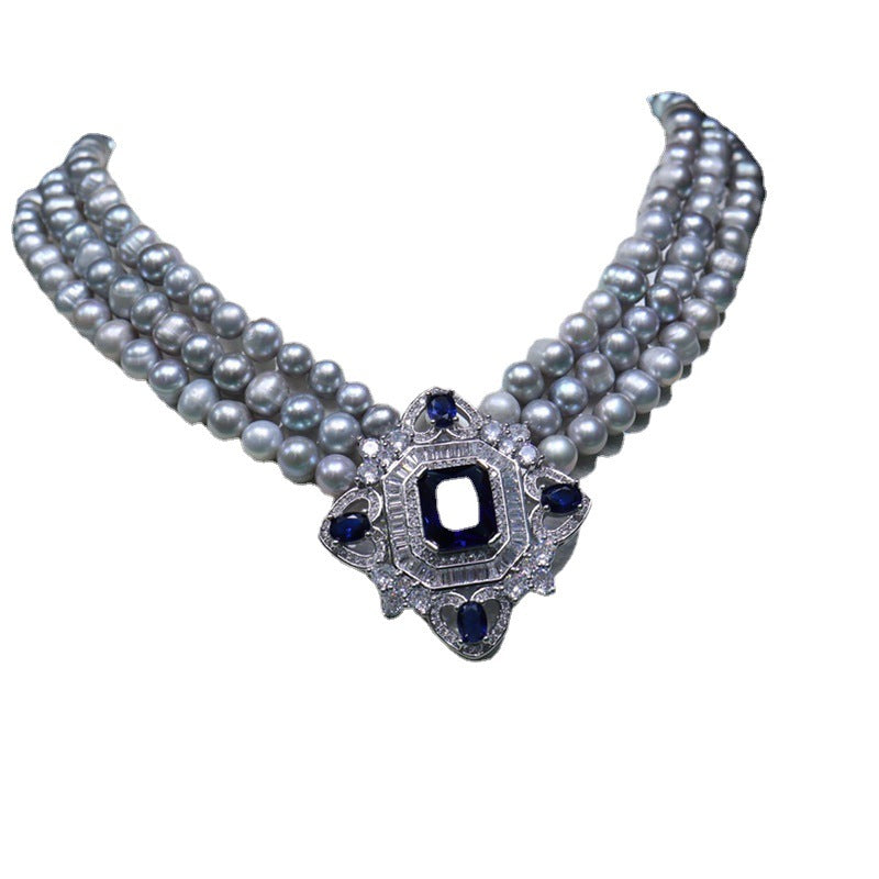 Freshwater Pearl Necklace, Bracelet Set 7-8mm
