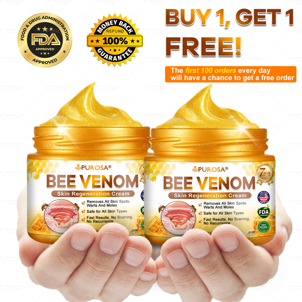 ✅Official Store:Made and Shipped from USA ✨ PUROSA® Bee Venom Skin Restoration Cream 🔥 LAST DAY 80% OFF