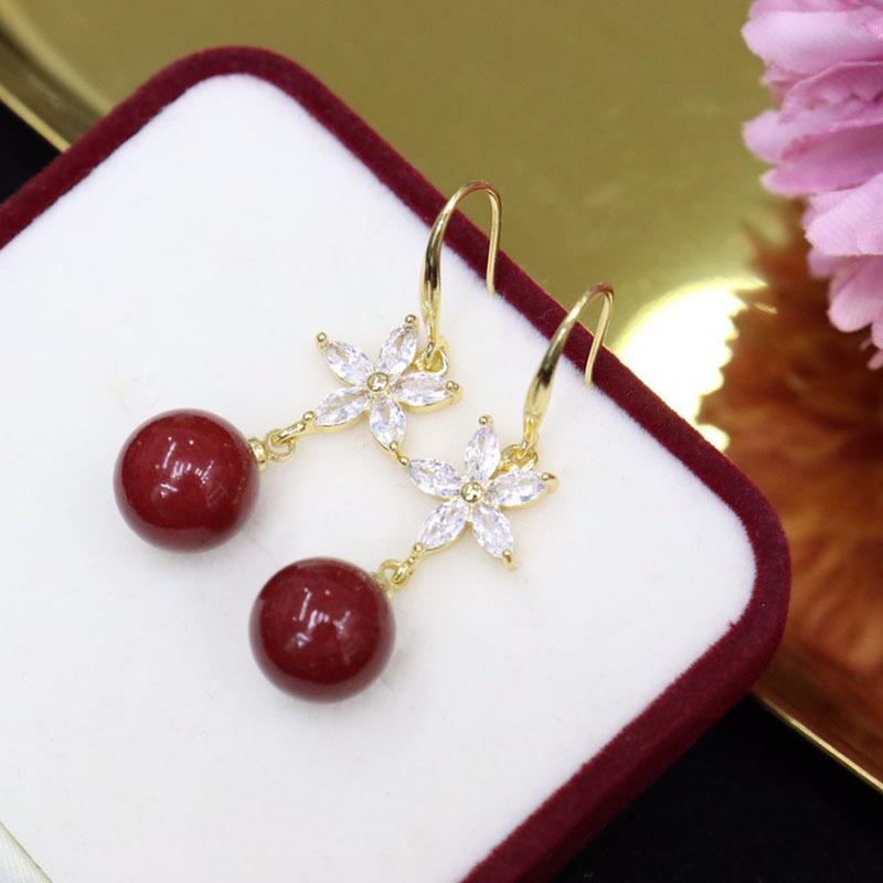 Cinnabar ear hook 10mm niche design