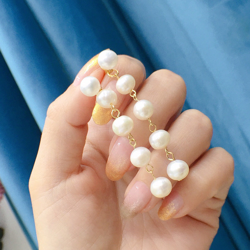 Natural freshwater pearl necklace set 7-8mm