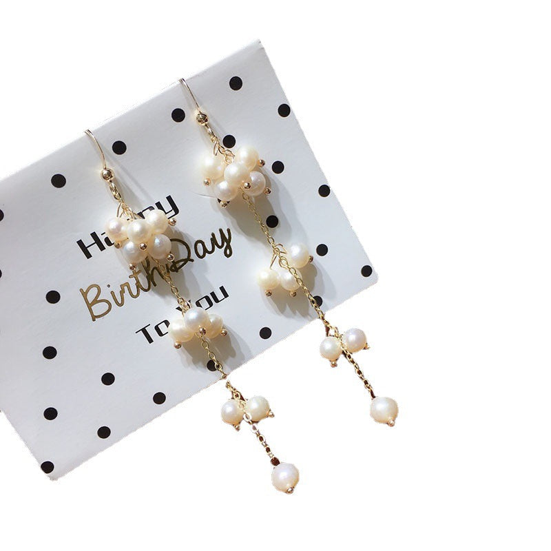 Natural pearl earrings-3-4mm