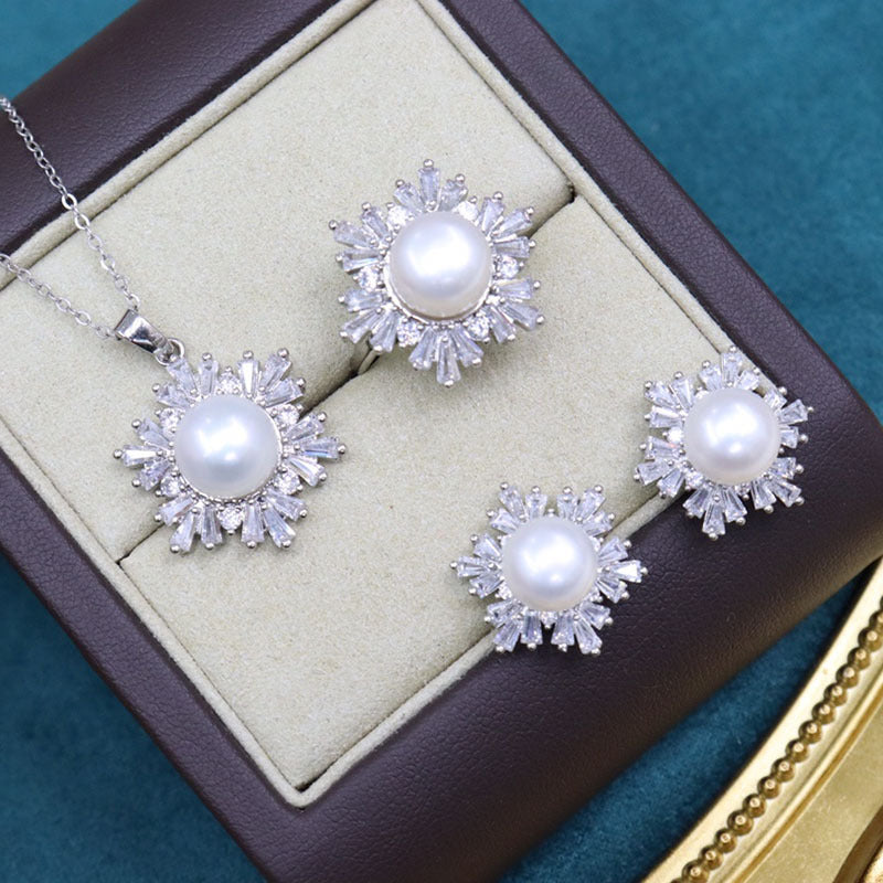 Freshwater Pearl 8-9mm Snowflake Set