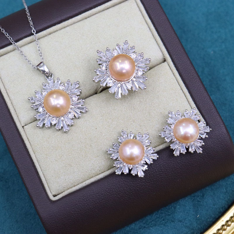 Freshwater Pearl 8-9mm Snowflake Set