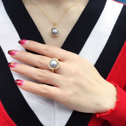 Freshwater Pearl Jewelry Three Piece Set