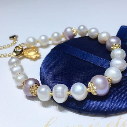 Freshwater pearl bracelet female spring 7-8mm