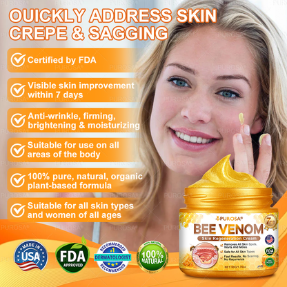 ✅✅Official Store:Made and Shipped from USA ✨ PUROSA® Bee Venom Skin Restoration Cream 🔥 LAST DAY 80% OFF
