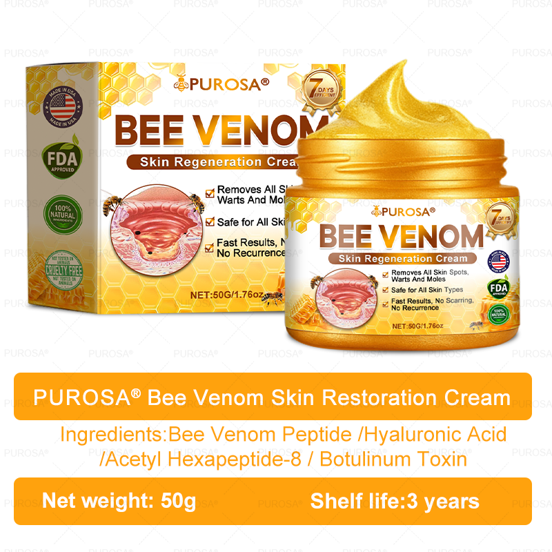 ✅✅Official Store:Made and Shipped from USA ✨ PUROSA® Bee Venom Skin Restoration Cream 🔥 LAST DAY 80% OFF