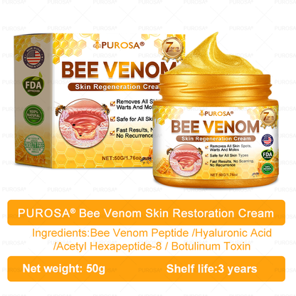 ✅✅Official Store:Made and Shipped from USA ✨ PUROSA® Bee Venom Skin Restoration Cream 🔥 LAST DAY 80% OFF