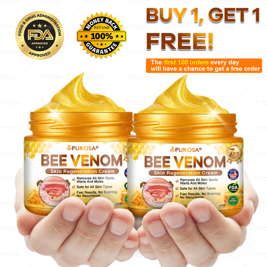 ✅Official Store:Made and Shipped from USA ✨ PUROSA® Bee Venom Skin Restoration Cream 🔥 LAST DAY 80% OFF