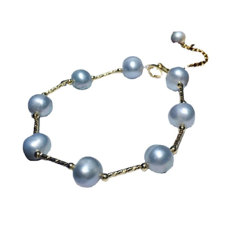 Freshwater ash pearl bracelet female 9-10mm