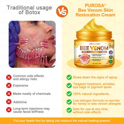 ✅✅Official Store:Made and Shipped from USA ✨ PUROSA® Bee Venom Skin Restoration Cream 🔥 LAST DAY 80% OFF