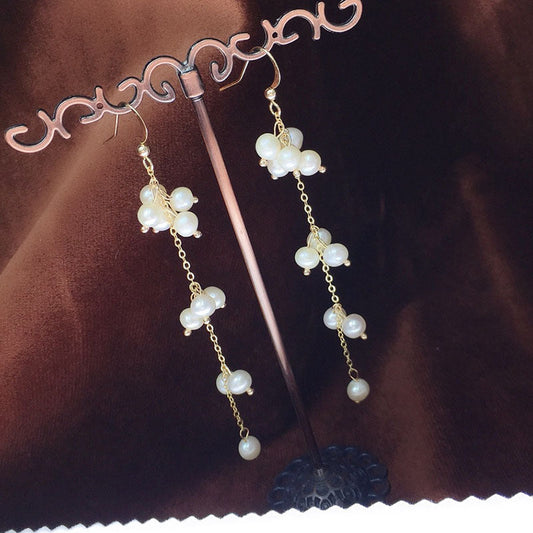 Natural pearl earrings-3-4mm