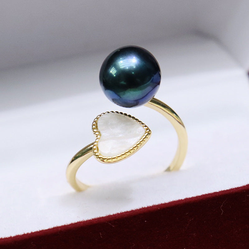 Love fresh water pearl ring 9-10mm