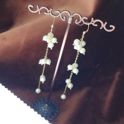 Natural pearl earrings-3-4mm