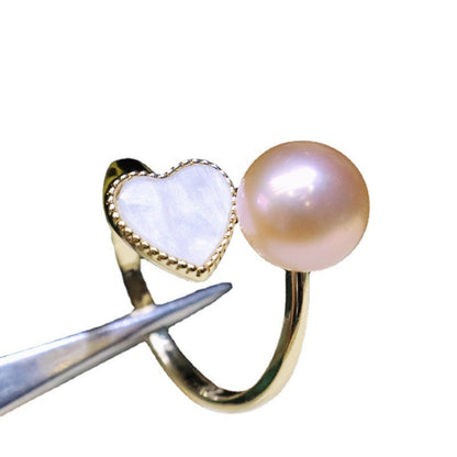 Love fresh water pearl ring 9-10mm