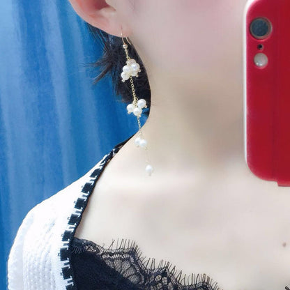 Natural pearl earrings-3-4mm