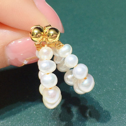Natural pearl earrings 4-5mm