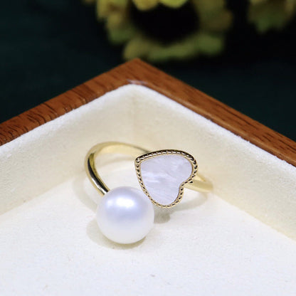 Love fresh water pearl ring 9-10mm