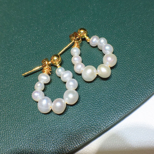 Natural pearl earrings 4-5mm