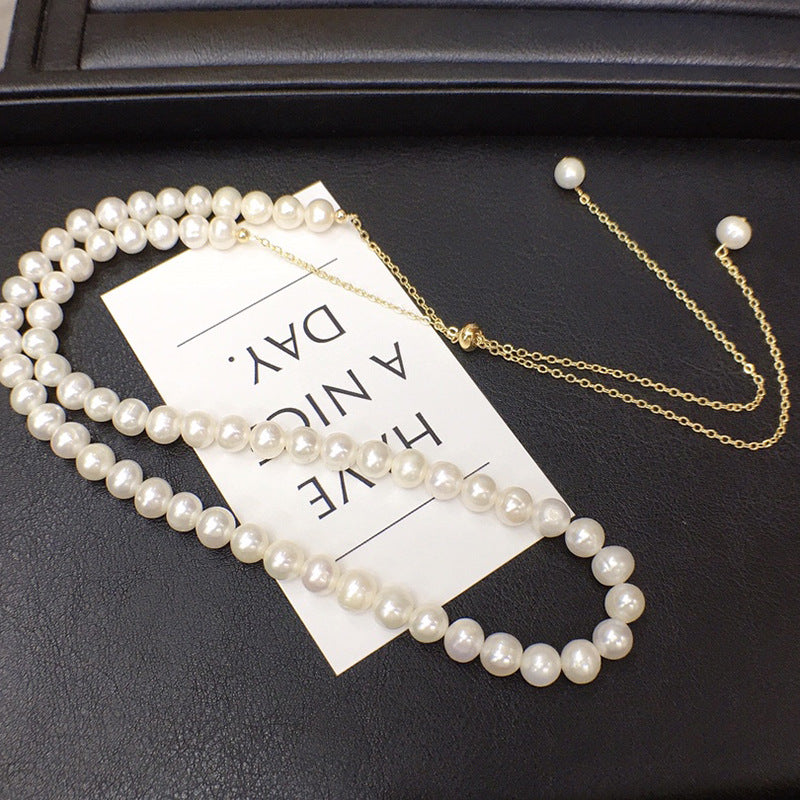 Natural freshwater pearl necklace set 7-8mm