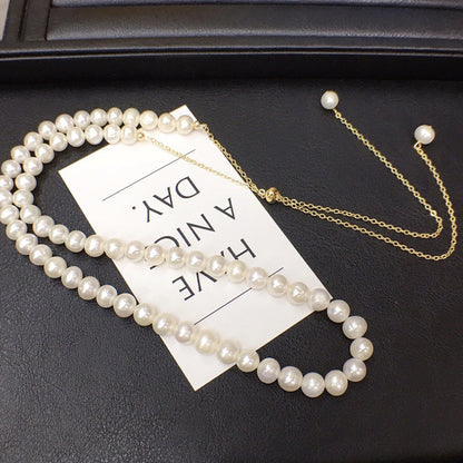 Natural freshwater pearl necklace set 7-8mm