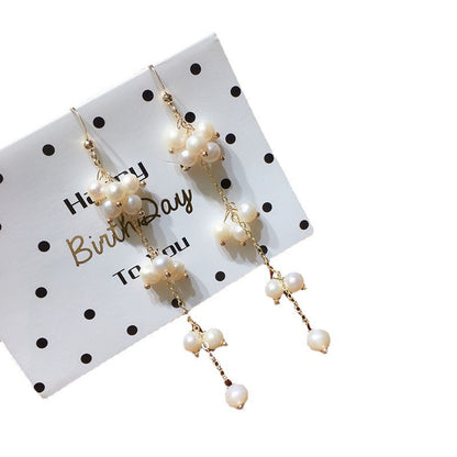 Natural pearl earrings-3-4mm