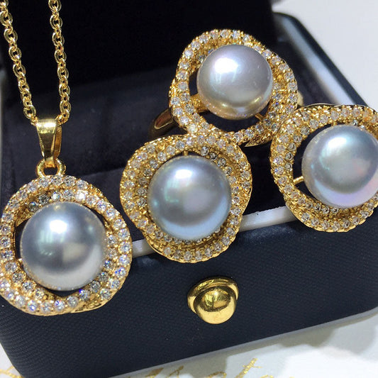 Freshwater Pearl Jewelry Three Piece Set