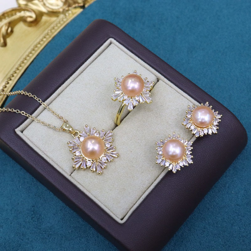 Freshwater Pearl 8-9mm Snowflake Set