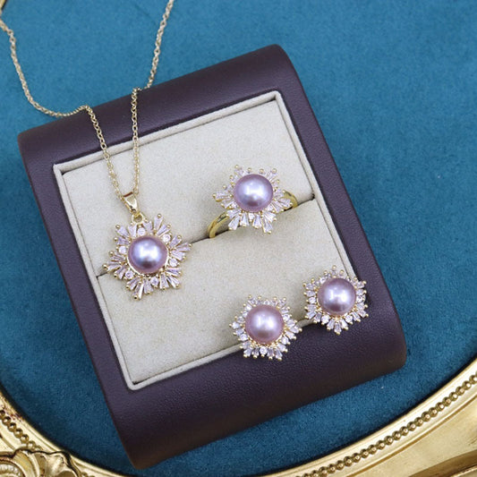 Freshwater Pearl 8-9mm Snowflake Set
