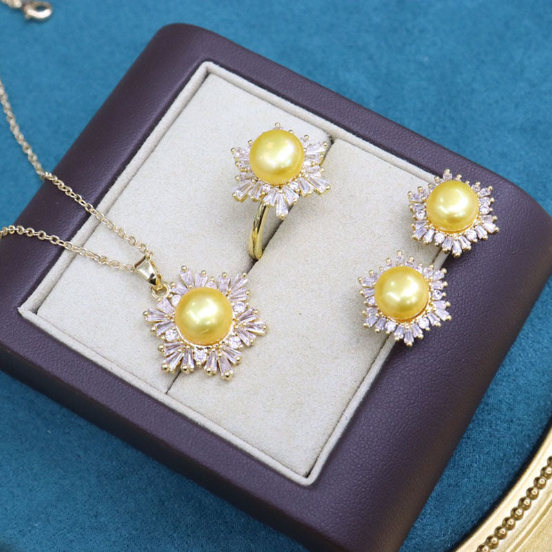 Freshwater Pearl 8-9mm Snowflake Set