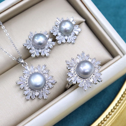 Freshwater Pearl 8-9mm Snowflake Set