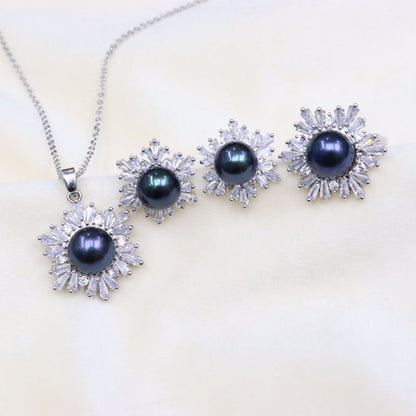 Freshwater Pearl 8-9mm Snowflake Set